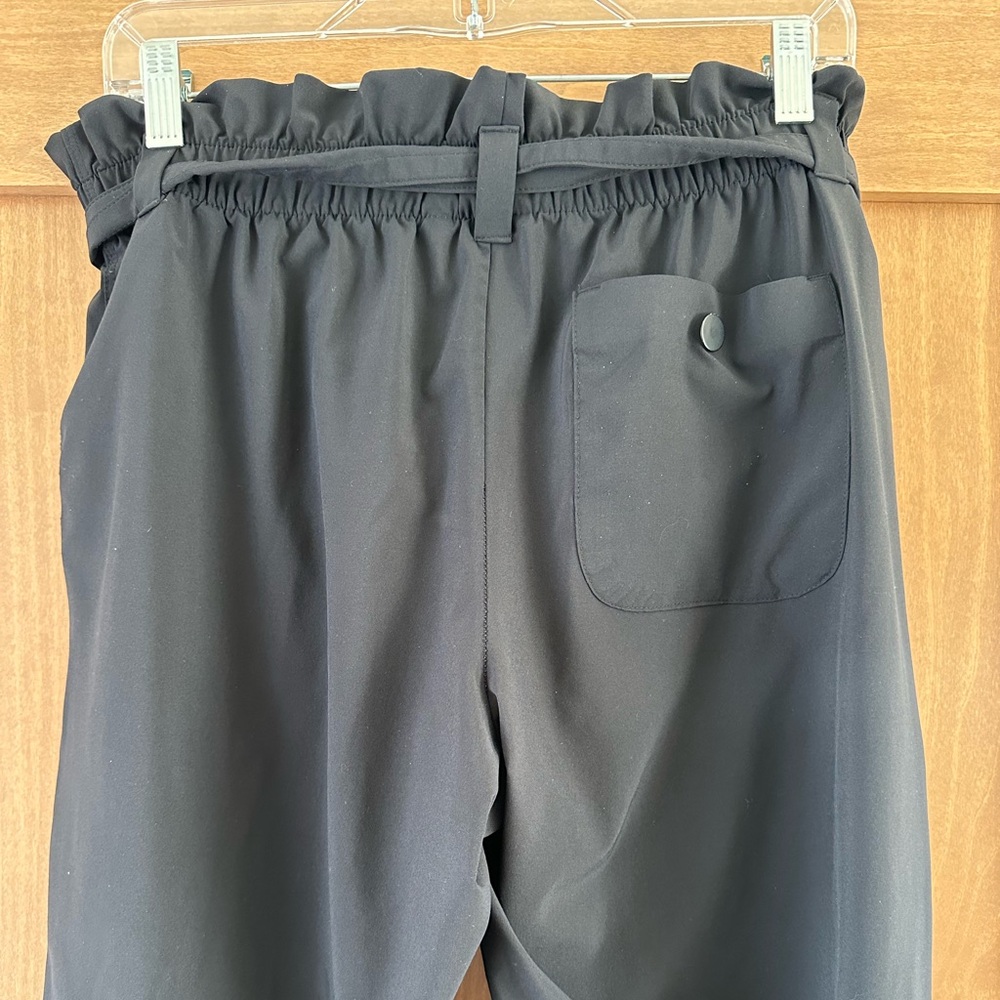 Athleta Black Skyline Paperbag Ankle Athletic Trousers Pants size 8 - Picture 6 of 14